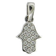 18K White Gold 0.08cttw Diamond Pendant