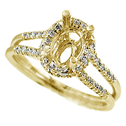 18K Yellow Gold 0.37cttw Diamond Setting