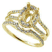 18K Yellow Gold 0.47cttw Diamond Setting