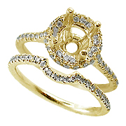 18K Yellow Gold 0.55cttw Diamond Setting