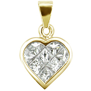 18K Yellow Gold 0.60cttw Diamond Pendant