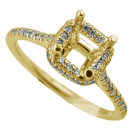 18K Yellow Gold Multi Stone Setting : 0.40 cttw Diamonds