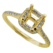 18K Yellow Gold 0.40cttw Diamond Setting