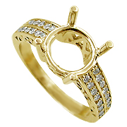 18K Yellow Gold 0.28cttw Diamond Setting