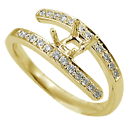 18K Yellow Gold 0.36cttw Diamond Setting