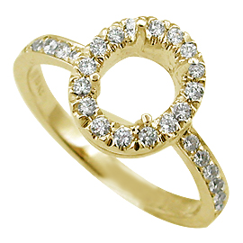 18K Yellow Gold Multi Stone Setting : 0.36 cttw Diamonds