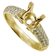 18K Yellow Gold 0.46cttw Diamond Setting