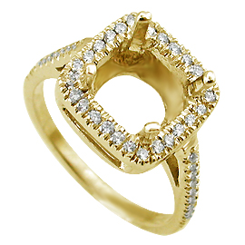 18K Yellow Gold Multi Stone Setting : 0.35 cttw Diamonds