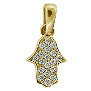 18K Yellow Gold 0.08cttw Diamond Pendant