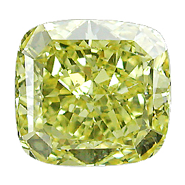2.03 ct Cushion Cut Diamond : Fancy Intense Yellow / SI1
