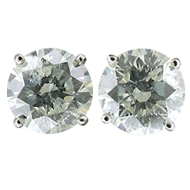 4.10 cttw Pair of Round Diamonds : H / I1