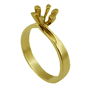 18K Yellow Gold Solitaire Setting