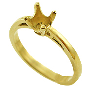 18K Yellow Gold Solitaire Setting