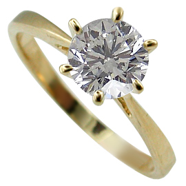 18K Yellow Gold Solitaire Ring : 1.00 ct Diamond