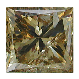 1.01 ct Princess Cut Diamond : Fancy Brown / I1