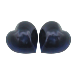 6.79 cttw Fine Blue Pair of Hear Shape Cabochon Natural Sapphires