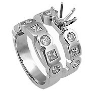 18K White Gold 1.52cttw Diamond Setting