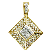 18K Yellow Gold 1.65cttw Diamond Pendant