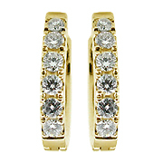 18K Yellow Gold 0.36cttw Diamond Earrings