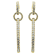 18K Yellow Gold 2.75cttw Diamond Earrings