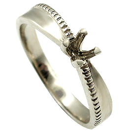 18K White Gold Solitaire Setting