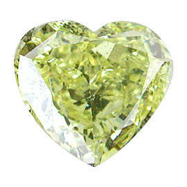 4.01 ct Heart Shape Diamond : Fancy Light Yellow / SI1