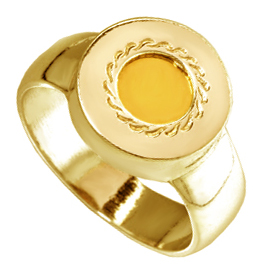 14K Yellow Gold  "5 Elements Metals"  Kabbalah Ring