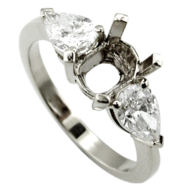 Platinum Three Stone Setting : 1.00 cttw Diamonds