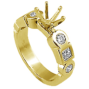 18K Yellow Gold 0.69cttw Diamond Setting