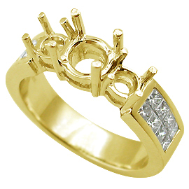 18K Yellow Gold Multi Stone Setting : 0.70 ct Diamonds