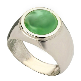 14K White Gold  Kabbalah Ring : Fluorite