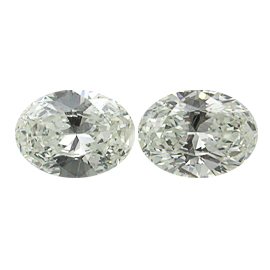 2.48 cttw Pair of Oval Diamonds : J / VS2