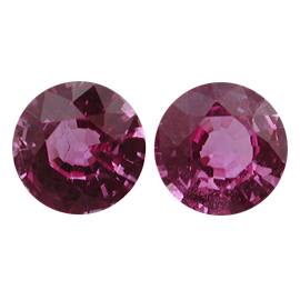 1.98 cttw Pair of Round Sapphires : Pinkish Pink