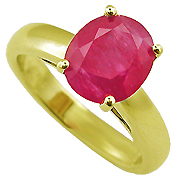 18K Yellow Gold 2.00ct Ruby Ring