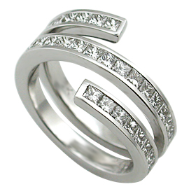 18K White Gold Band : 1.93 ct Diamonds