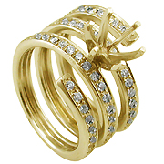 18K Yellow Gold 1.01ct Diamond Setting