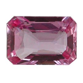 1.00 ct Emerald Cut Pink Sapphire : Violet Pink