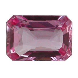 1.00 ct Violet Pink Emerald Cut Natural Pink Sapphire