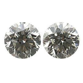 1.42 cttw Pair of Round Natural Diamonds : L / VS1