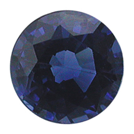 0.52 ct Round Blue Sapphire : Rich Royal Blue