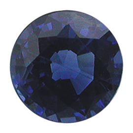 0.72 ct Round Blue Sapphire : Rich Royal Blue