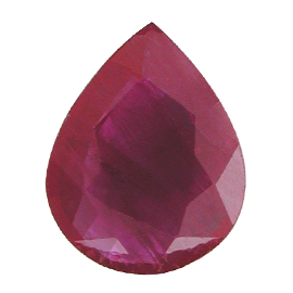 1.63 ct Pear Shape Ruby : Darkish Red