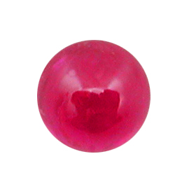 0.12 ct Cabochon Ruby : Deep Red