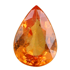 0.80 ct Pear Shape Sapphire : Rich Orange