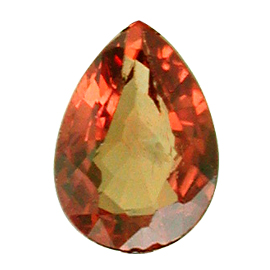 0.54 ct Pear Shape Sapphire : Orange