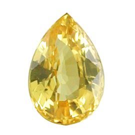 0.62 ct Rich Lemon Yellow Pear Shape Natural Sapphire