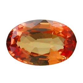 0.56 ct Orange Oval Natural Sapphire