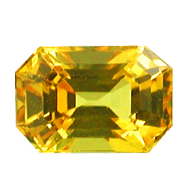 0.78 ct Fine Yellow Emerald Cut Natural Sapphire