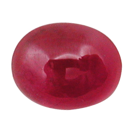 0.65 ct Cabochon Ruby : Rich Darkish Red