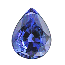 0.34 ct Pear Shape Blue Sapphire : Rich Royal Blue